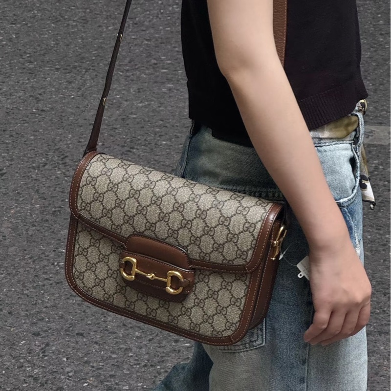 #全網最低 #櫃上在售8️⃣萬多 Gucci 1955馬銜扣中號斜挎肩背包-1