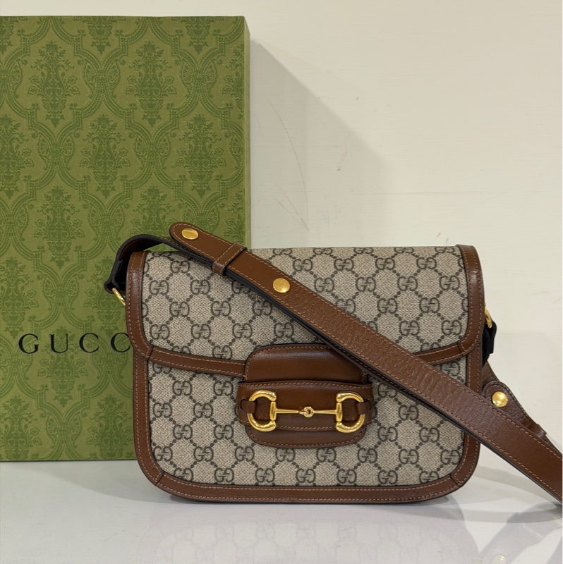 #全網最低 #櫃上在售8️⃣萬多 Gucci 1955馬銜扣中號斜挎肩背包-3