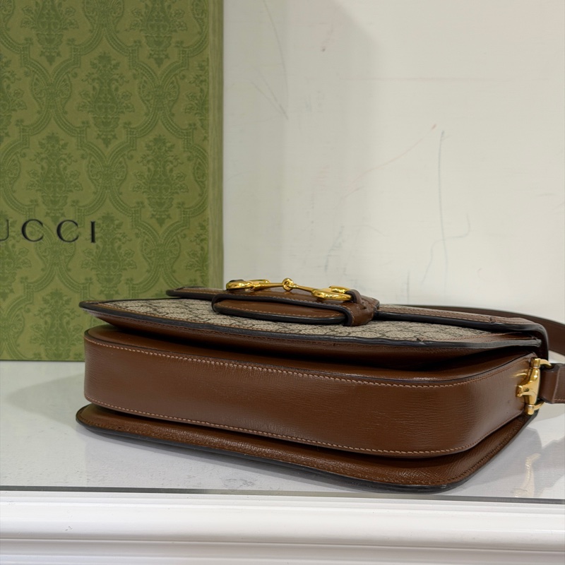 #全網最低 #櫃上在售8️⃣萬多 Gucci 1955馬銜扣中號斜挎肩背包-7