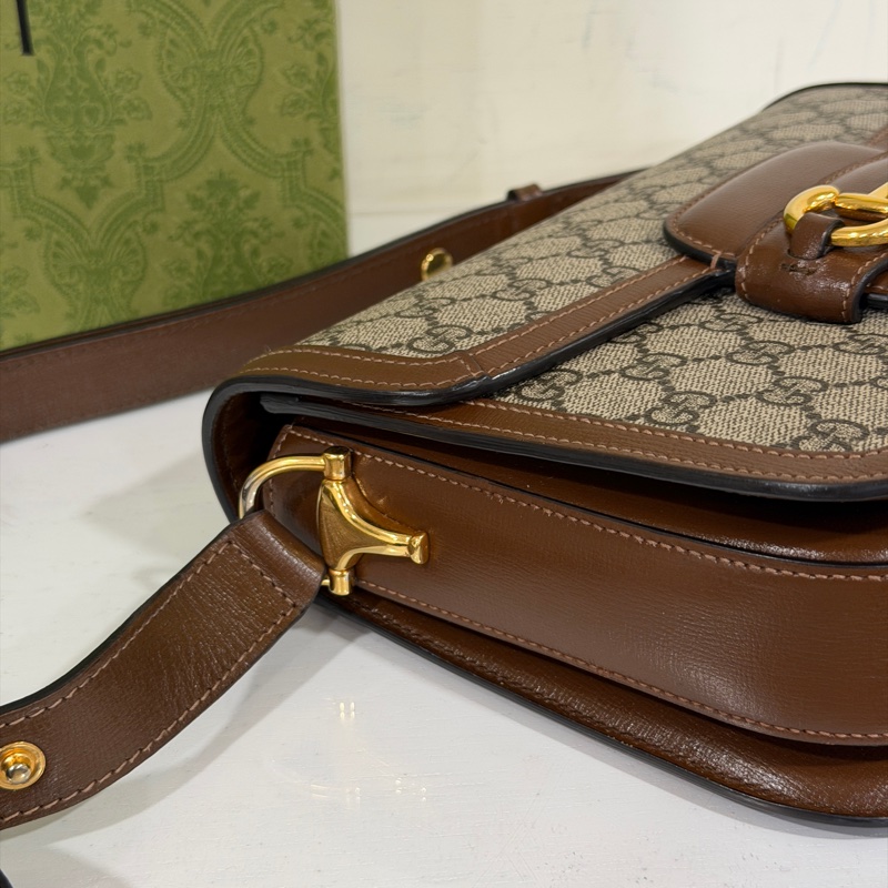 #全網最低 #櫃上在售8️⃣萬多 Gucci 1955馬銜扣中號斜挎肩背包-9