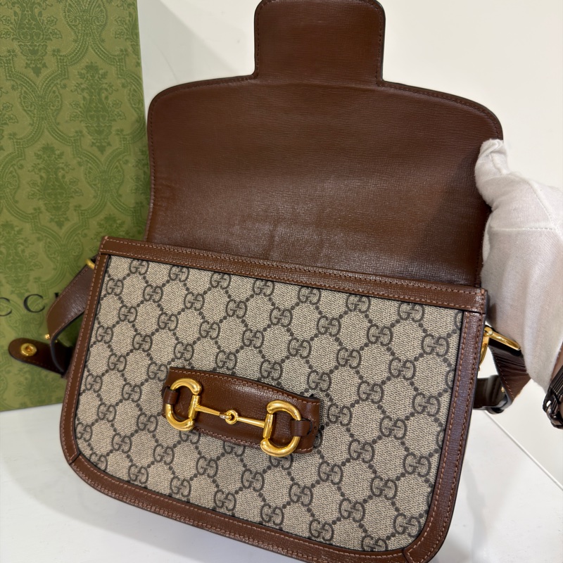 #全網最低 #櫃上在售8️⃣萬多 Gucci 1955馬銜扣中號斜挎肩背包-12