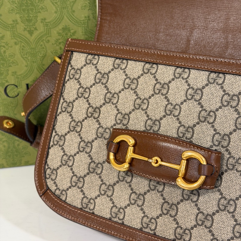 #全網最低 #櫃上在售8️⃣萬多 Gucci 1955馬銜扣中號斜挎肩背包-14