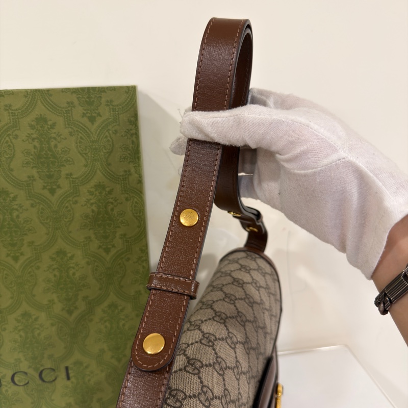 #全網最低 #櫃上在售8️⃣萬多 Gucci 1955馬銜扣中號斜挎肩背包-27