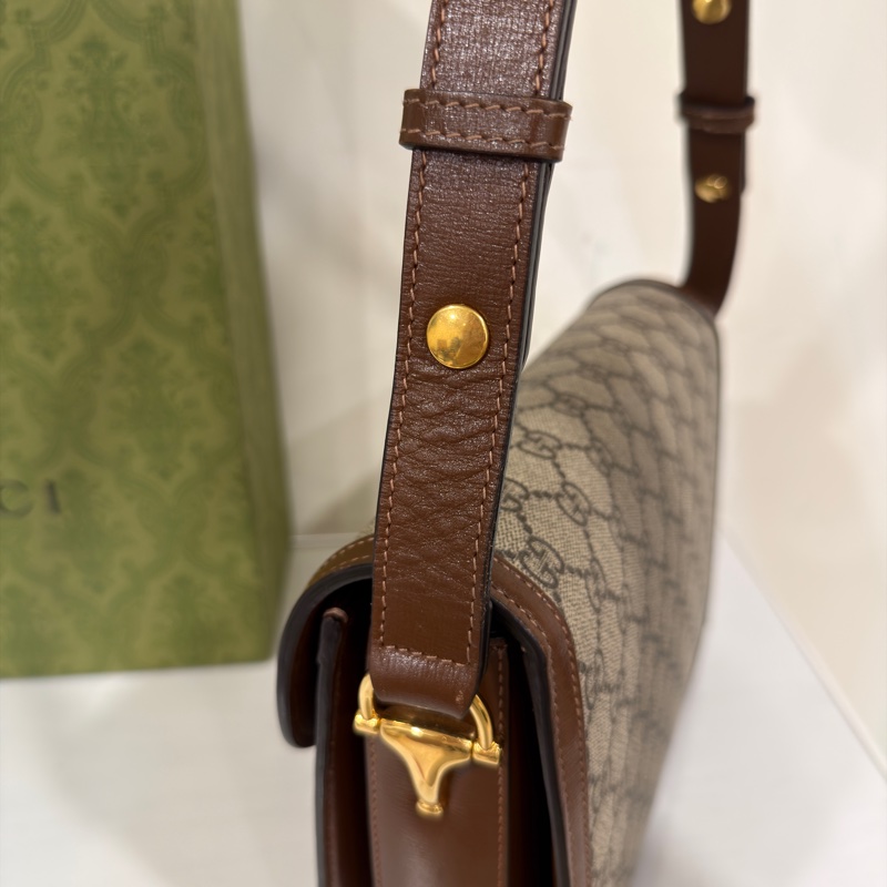 #全網最低 #櫃上在售8️⃣萬多 Gucci 1955馬銜扣中號斜挎肩背包-29
