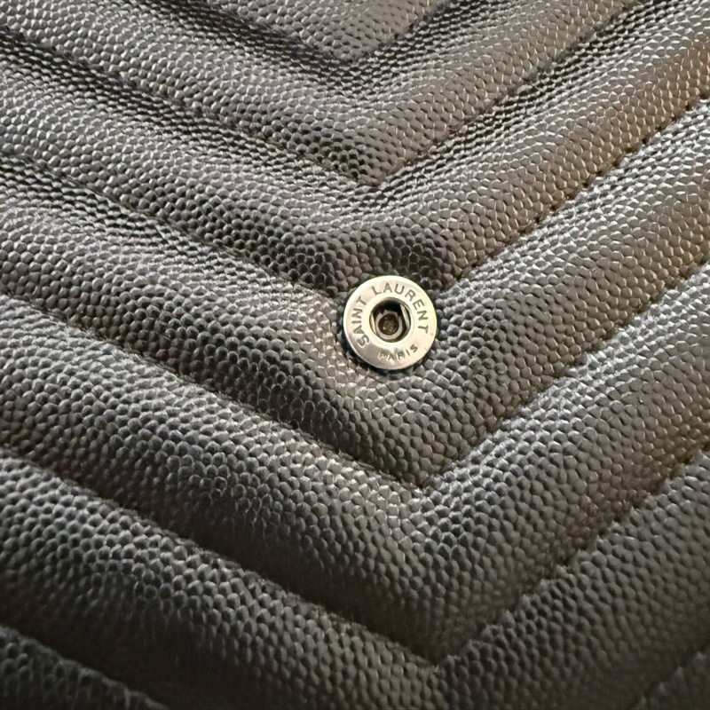 【YSL】Saint Laurent WOC 22cm 全黑信封包 All Black-6