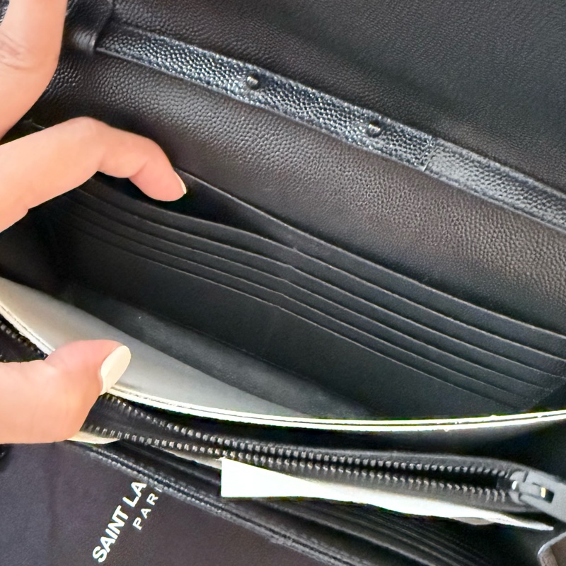 【YSL】Saint Laurent WOC 22cm 全黑信封包 All Black-17