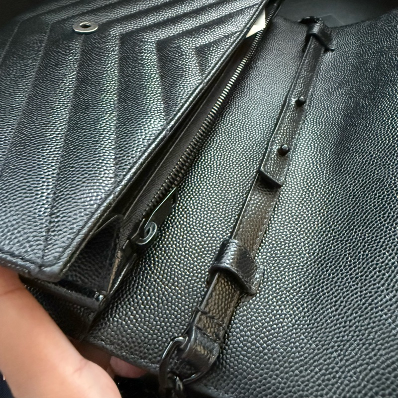 【YSL】Saint Laurent WOC 22cm 全黑信封包 All Black-20