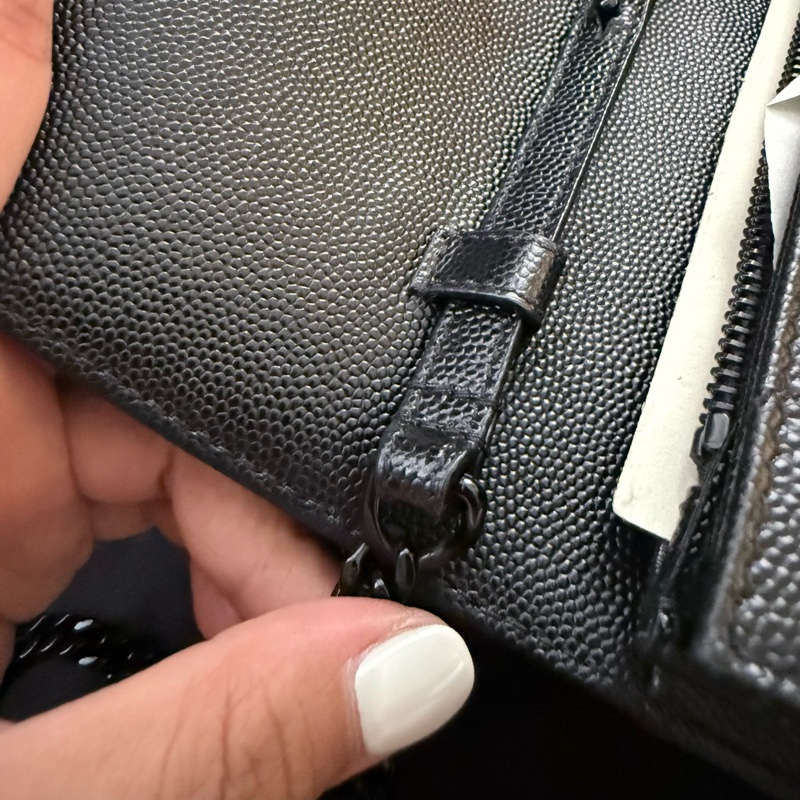 【YSL】Saint Laurent WOC 22cm 全黑信封包 All Black-21