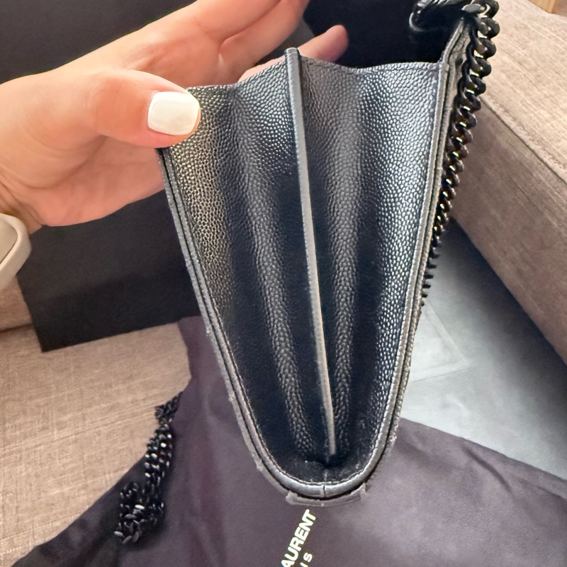 【YSL】Saint Laurent WOC 22cm 全黑信封包 All Black-29