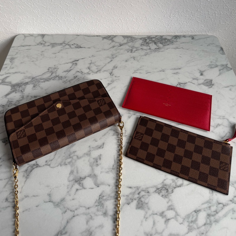 LV咖棋盤格三合一woc-0