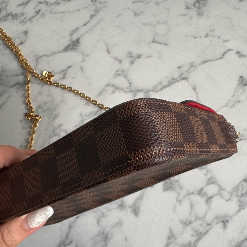 LV咖棋盤格三合一woc-7