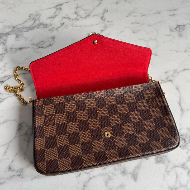 LV咖棋盤格三合一woc-10