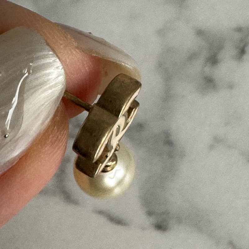 Chanel白雙C珍珠耳環-19