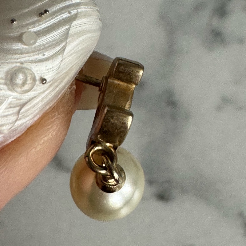 Chanel白雙C珍珠耳環-23