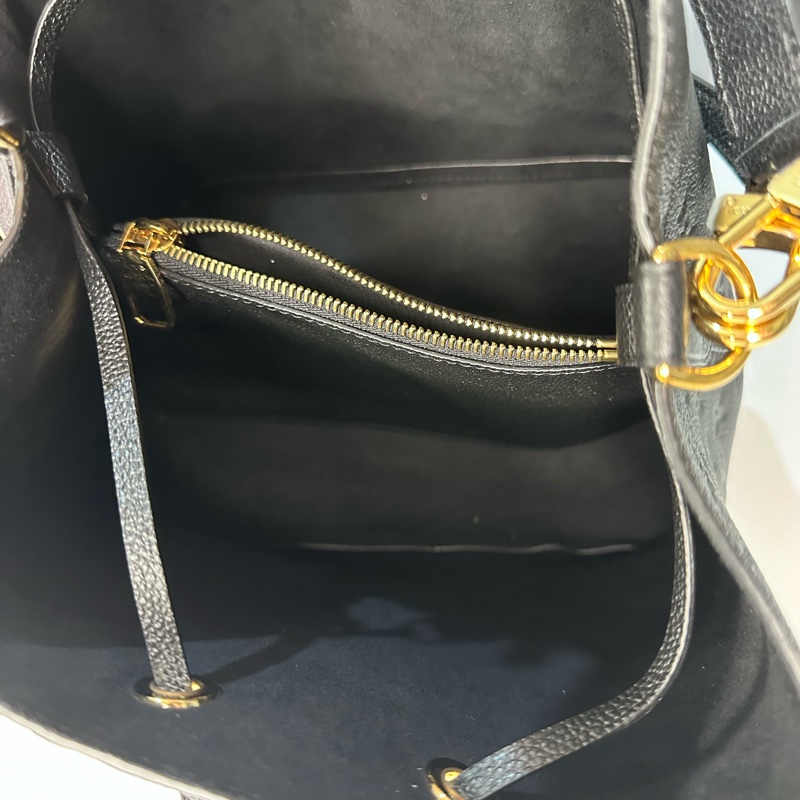 LV neonoe黑色全牛皮壓紋水桶包-3