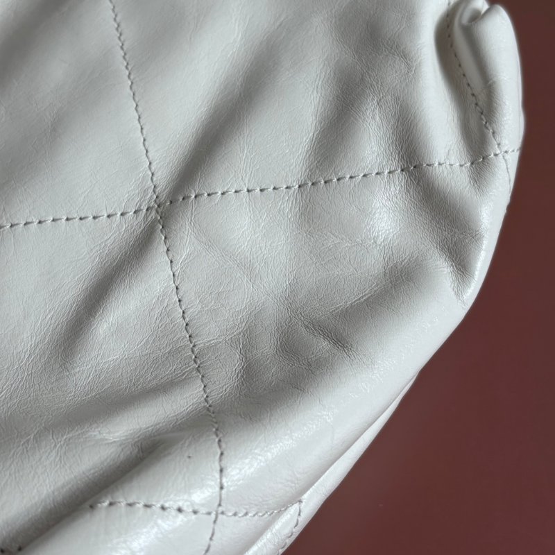 ::CHANEL:: AS3980 金LOGO 白色皮革手提包 斜背包 22 bag 迷你包-12