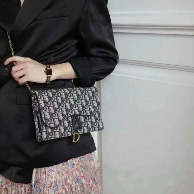 Dior 迪奧老花woc 大號鏈條包saddle-2