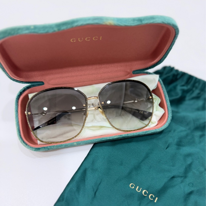 gucci GG0228s 002 亮片 小蜜蜂 太陽眼鏡 墨鏡-1