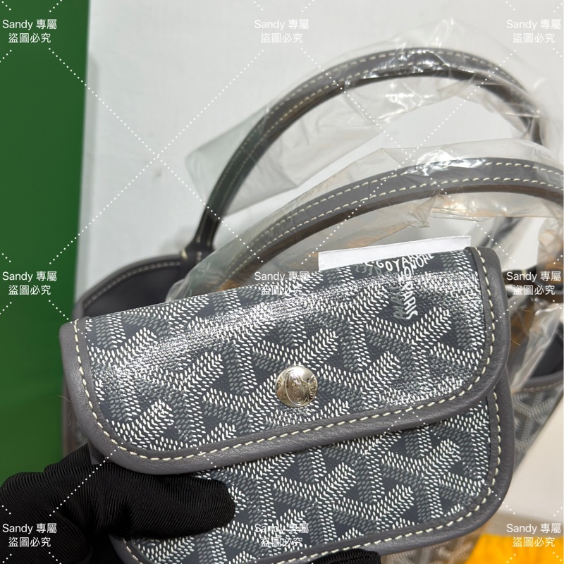 Goyard mini tote 菜籃 灰色 全新全配-6