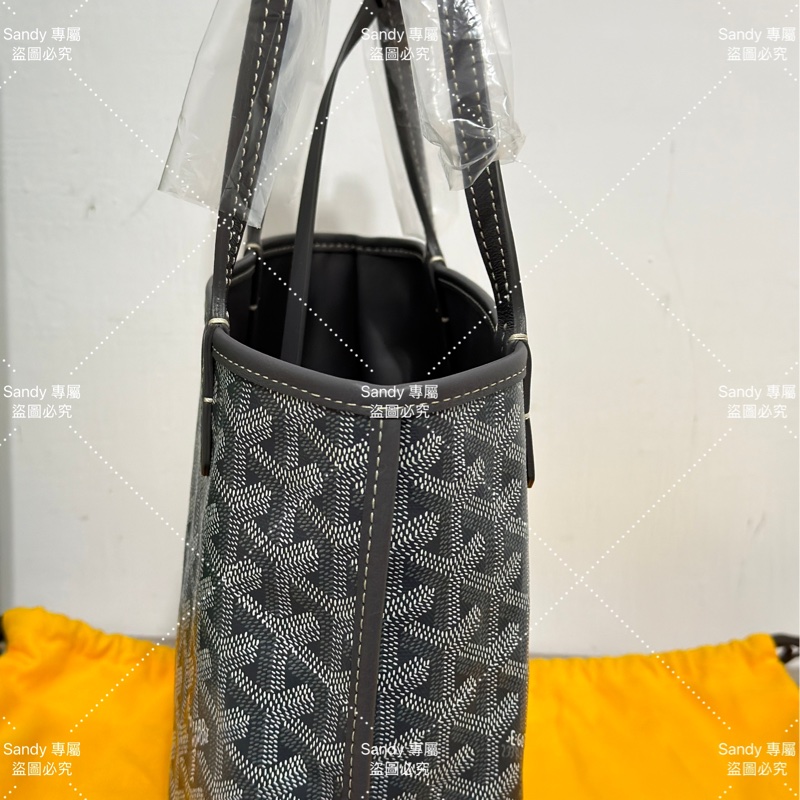 Goyard mini tote 菜籃 灰色 全新全配-12