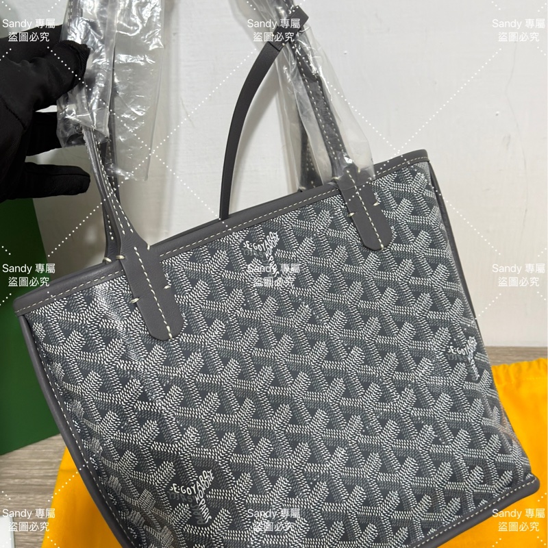 Goyard mini tote 菜籃 灰色 全新全配-14