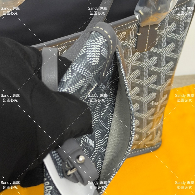 Goyard mini tote 菜籃 灰色 全新全配-18