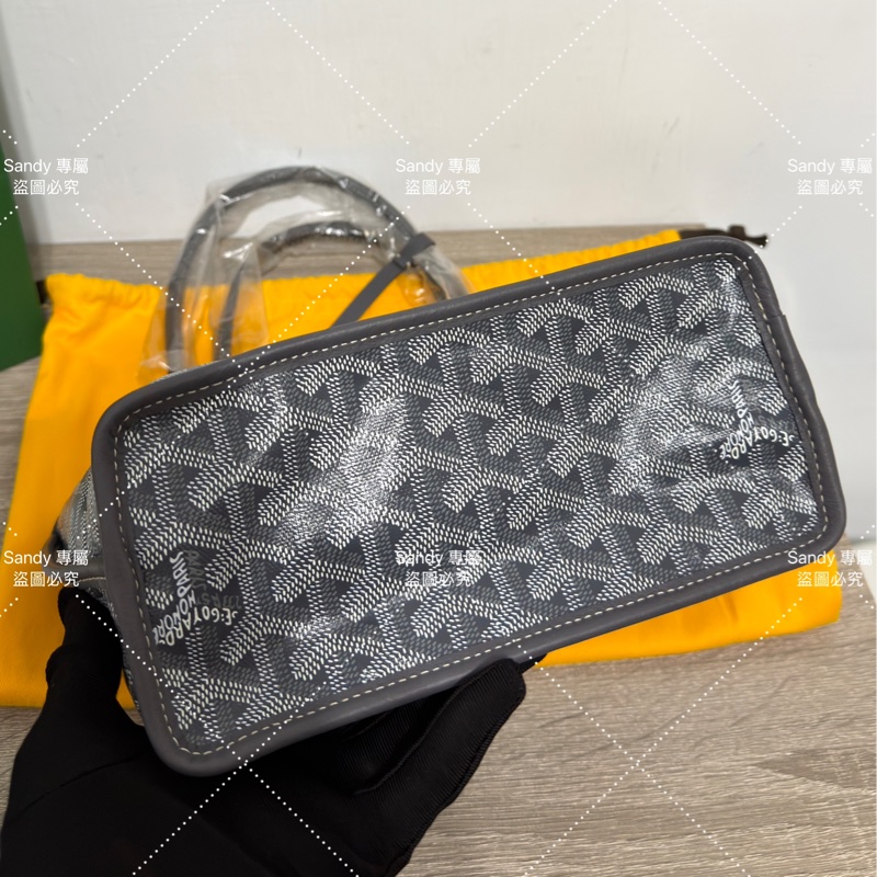 Goyard mini tote 菜籃 灰色 全新全配-22