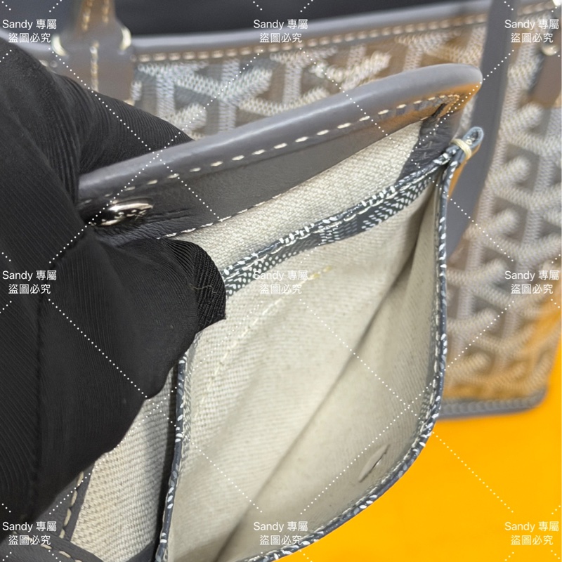 Goyard mini tote 菜籃 灰色 全新全配-27