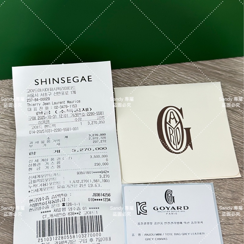 Goyard mini tote 菜籃 灰色 全新全配-41