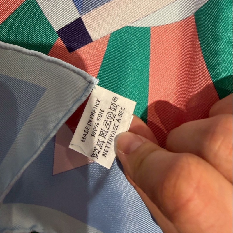 HERMES 藍色慶典駿馬絲巾 全新品-3