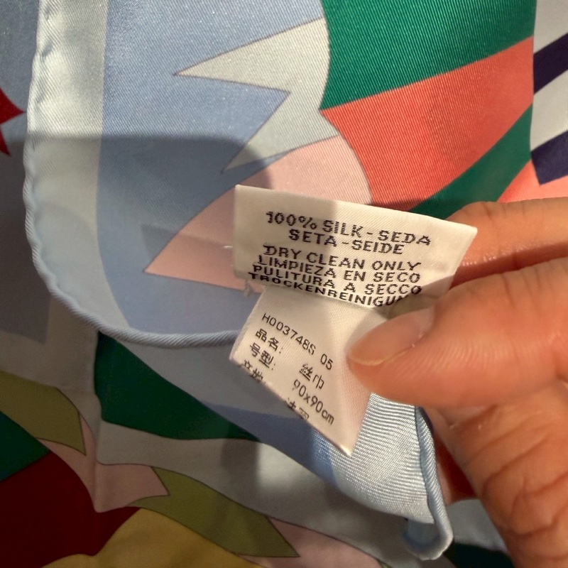 HERMES 藍色慶典駿馬絲巾 全新品-4