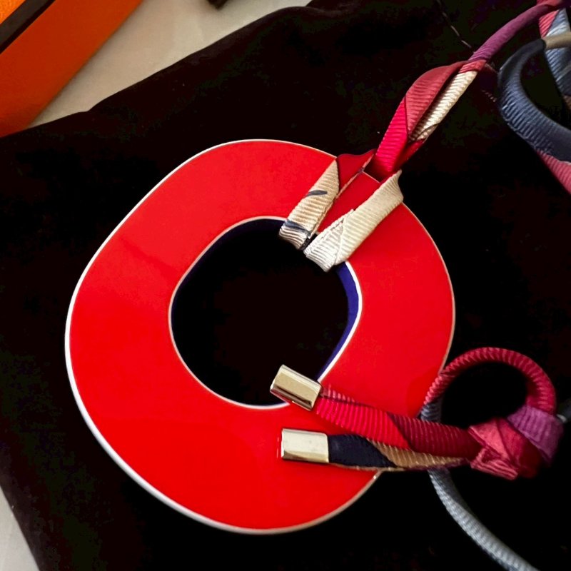 Hermès 愛馬仕 全新項鍊PICHENT橙果色/收藏閒置品釋出(購證)-2