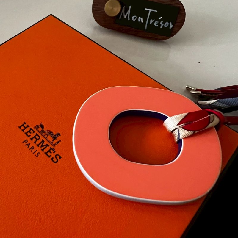 Hermès 愛馬仕 全新項鍊PICHENT橙果色/收藏閒置品釋出(購證)-3