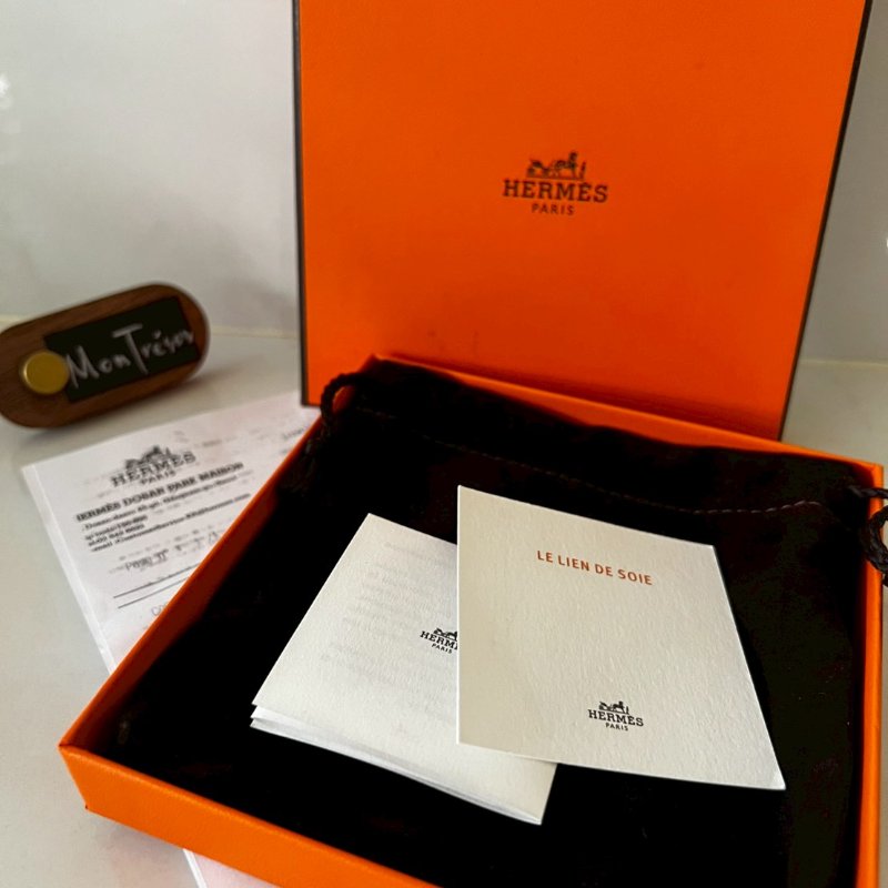 Hermès 愛馬仕 全新項鍊PICHENT橙果色/收藏閒置品釋出(購證)-4