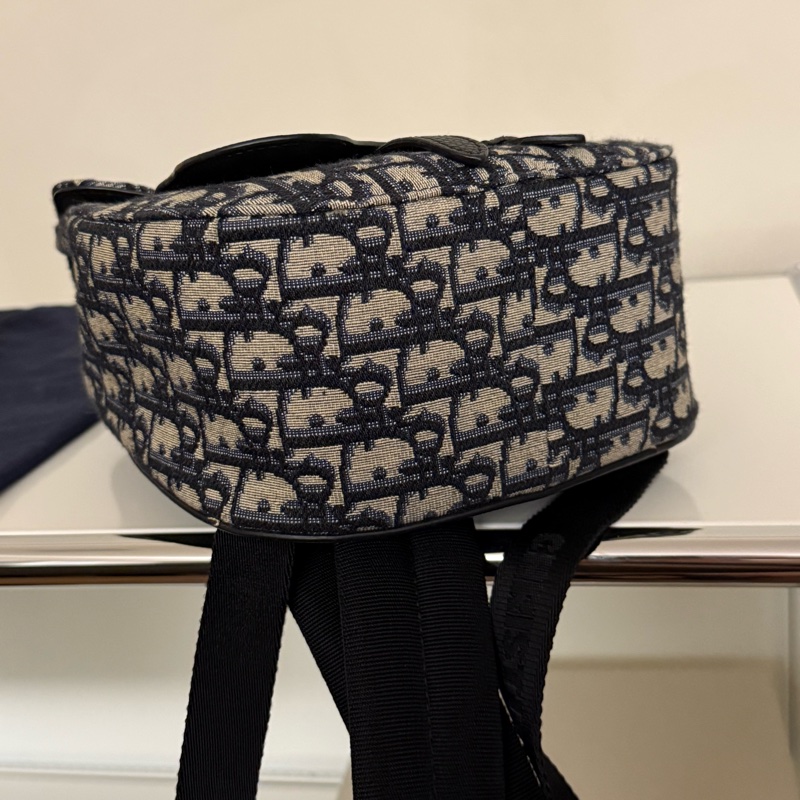 DIOR Saddle 老花後背包/ 男女皆適合-4