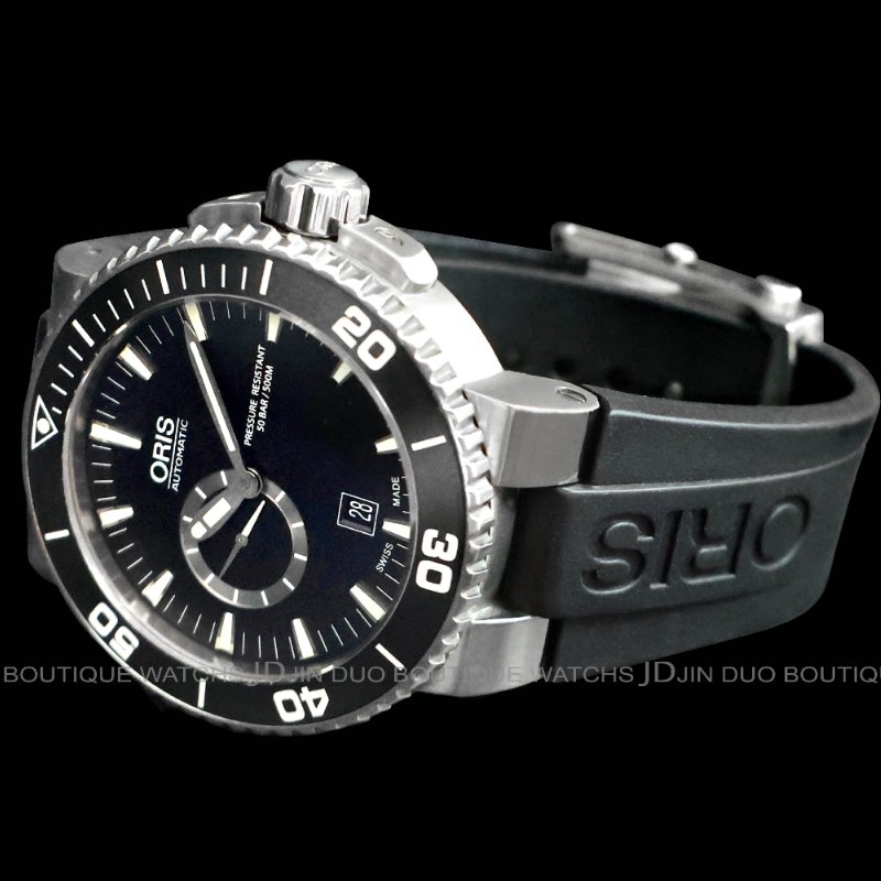 金鐸精品~2491 ORIS 豪利時 Aquis時間之海系列46mm鈦合金潛水500米排氦自動上鍊男用腕錶-3