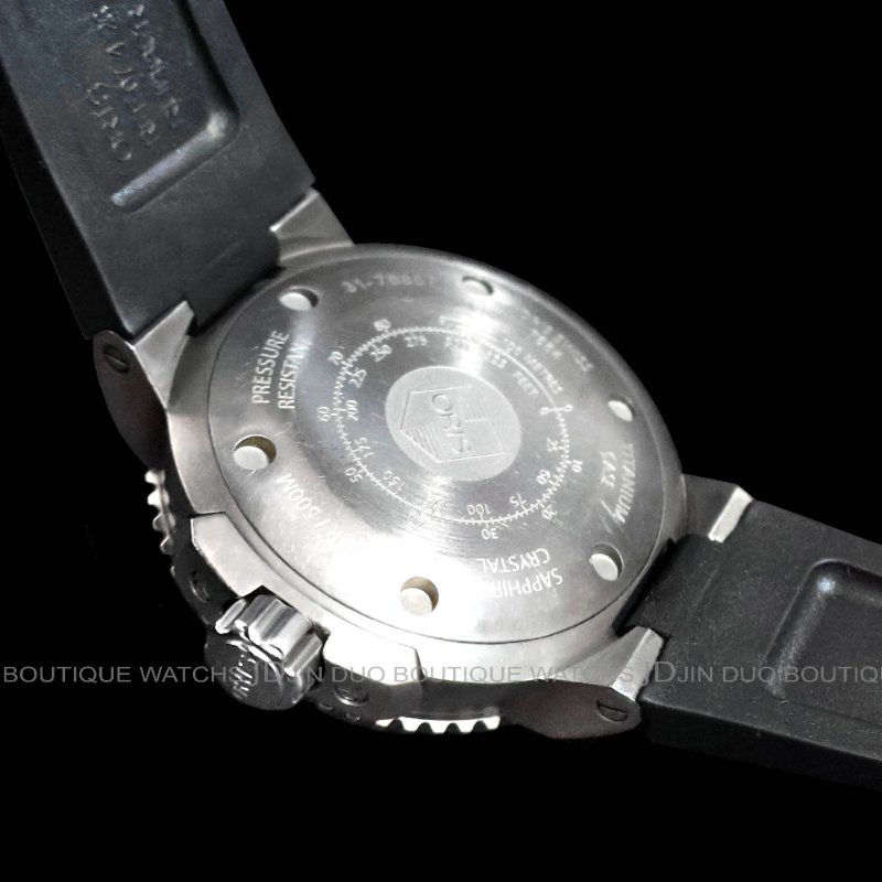 金鐸精品~2491 ORIS 豪利時 Aquis時間之海系列46mm鈦合金潛水500米排氦自動上鍊男用腕錶-4