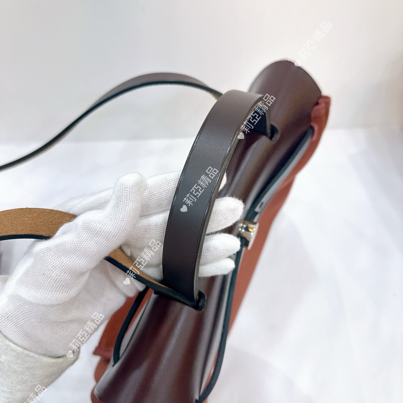 莉亞精品♡ Hermes herbag31 暗紅Z刻 二手美包-7