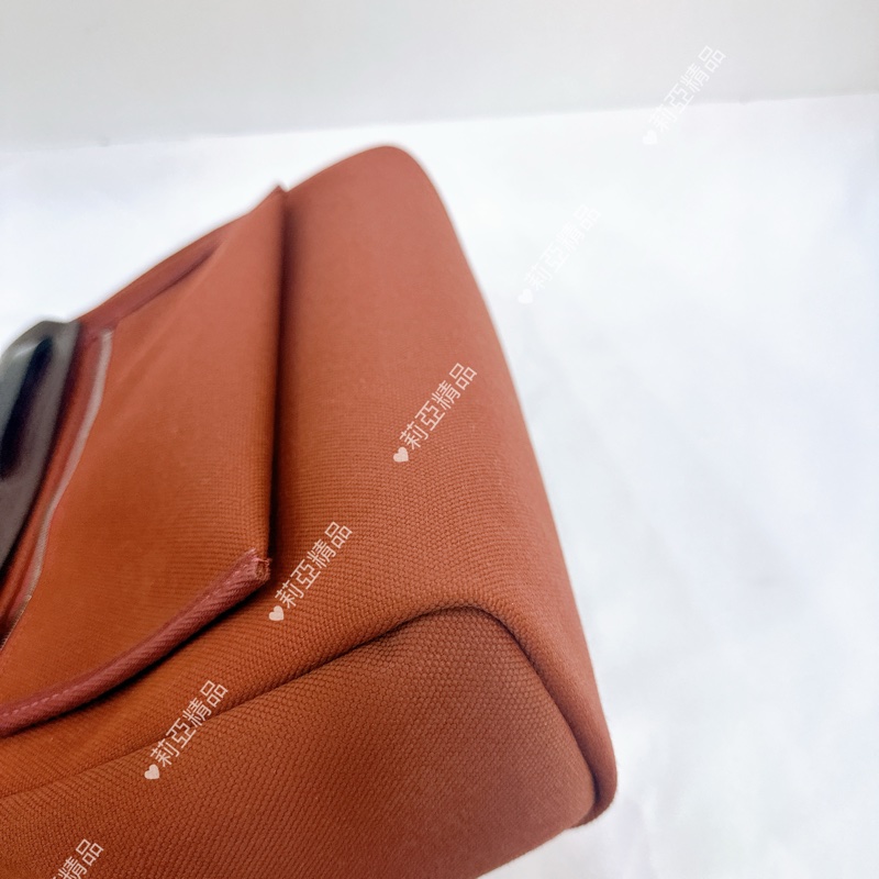 莉亞精品♡ Hermes herbag31 暗紅Z刻 二手美包-10