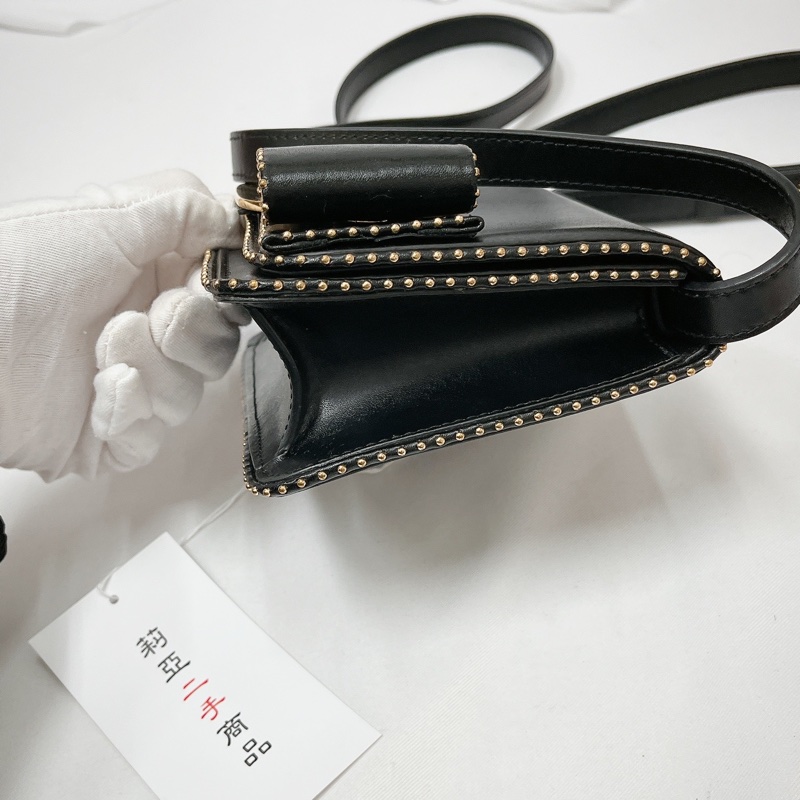 莉亞精品♡Ferragamo 蝴蝶結斜背包 黑色 二手-7