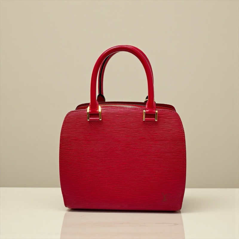 莉亞精品♡LV M52057 水波紋手提包 紅色 二手-0