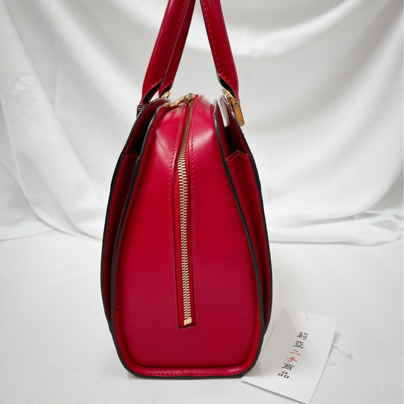 莉亞精品♡LV M52057 水波紋手提包 紅色 二手-5