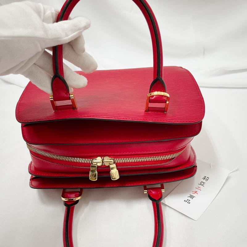 莉亞精品♡LV M52057 水波紋手提包 紅色 二手-7