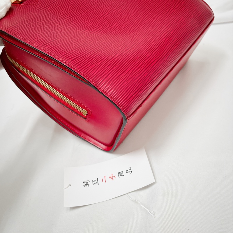 莉亞精品♡LV M52057 水波紋手提包 紅色 二手-9
