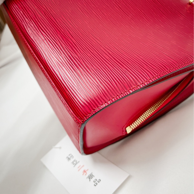 莉亞精品♡LV M52057 水波紋手提包 紅色 二手-10