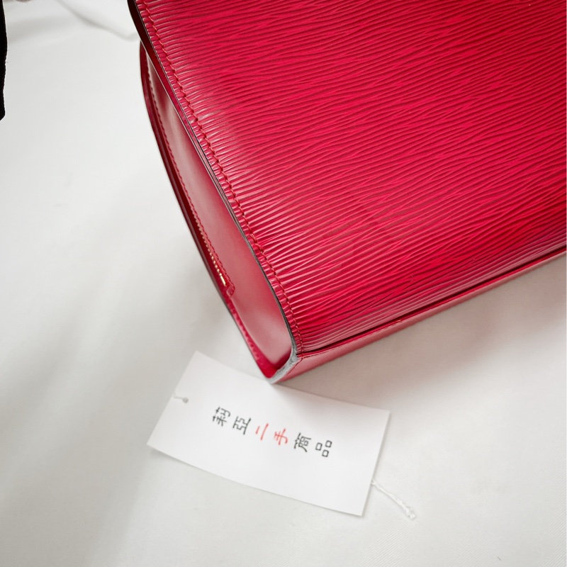 莉亞精品♡LV M52057 水波紋手提包 紅色 二手-12