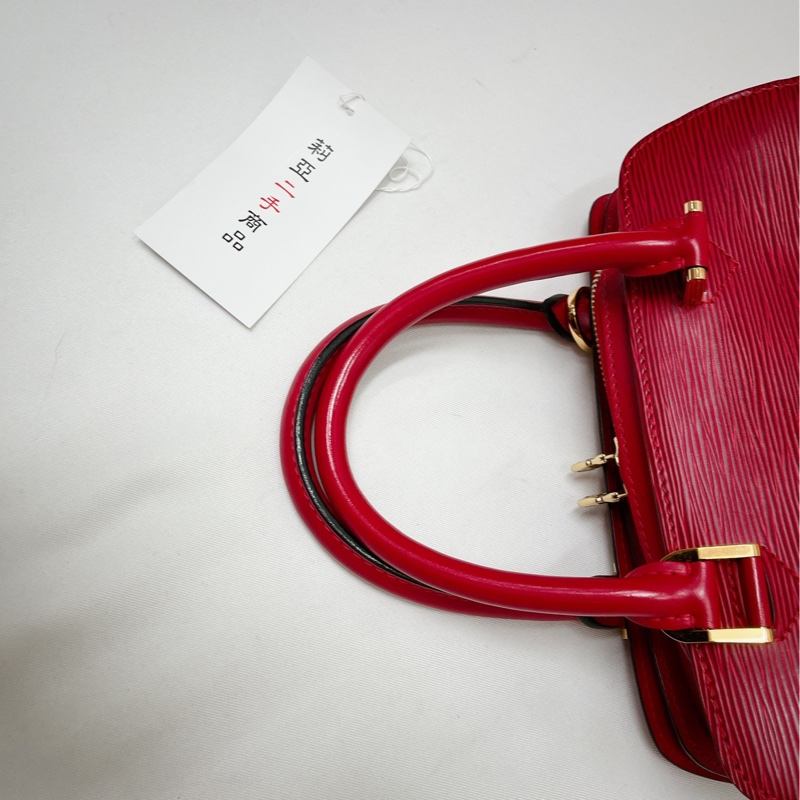 莉亞精品♡LV M52057 水波紋手提包 紅色 二手-14