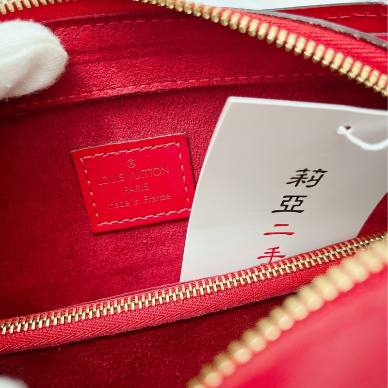 莉亞精品♡LV M52057 水波紋手提包 紅色 二手-20