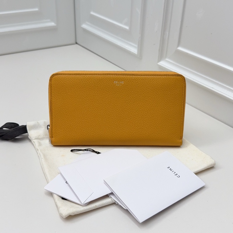 99新CELINE檸檬黃長款錢包-0