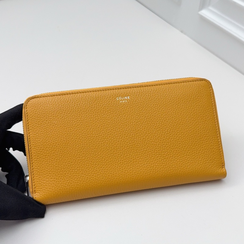 99新CELINE檸檬黃長款錢包-1
